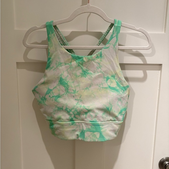 Lululemon Energy Bra High Neck Long Line Shibori Size 12 - Picture 5 of 10